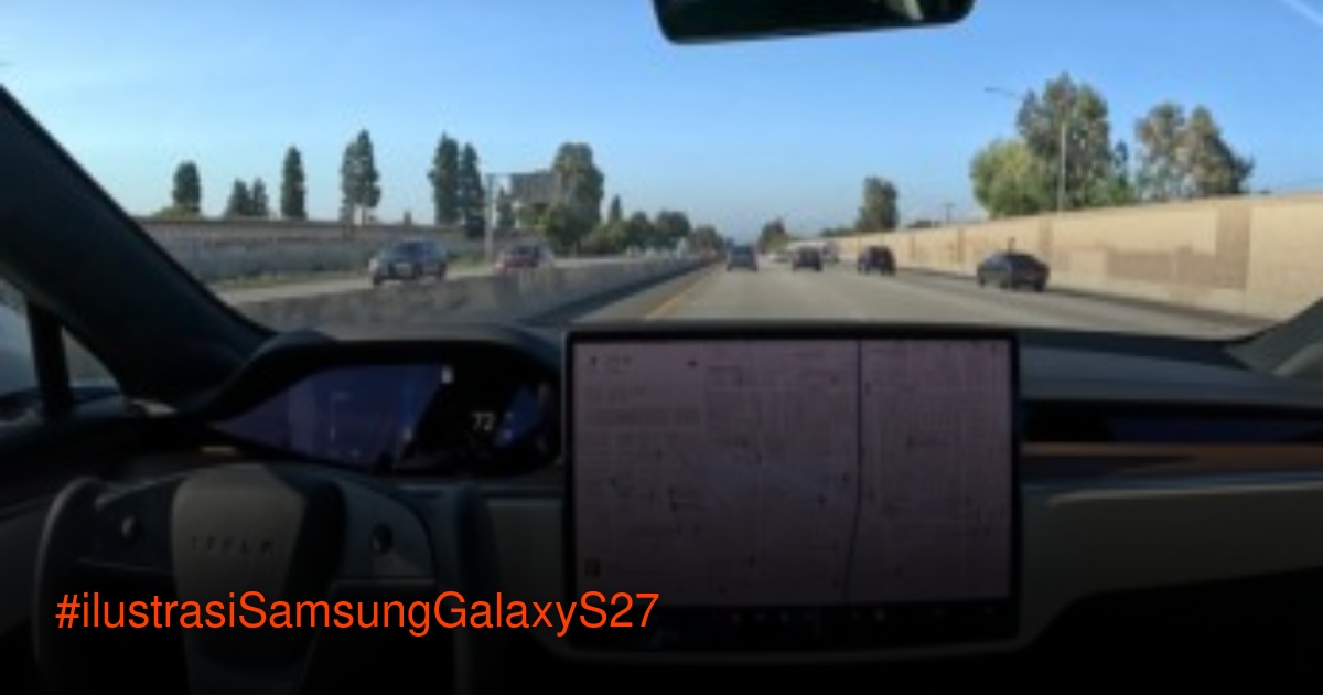 Ilustrasi desain Samsung Galaxy S27 series dengan tata letak kamera yang baru