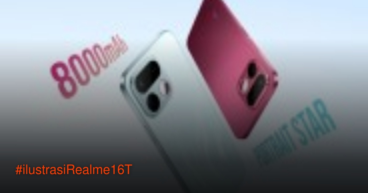 Realme 16T dengan baterai 8.000 mAh dan desain Gleaming Wings