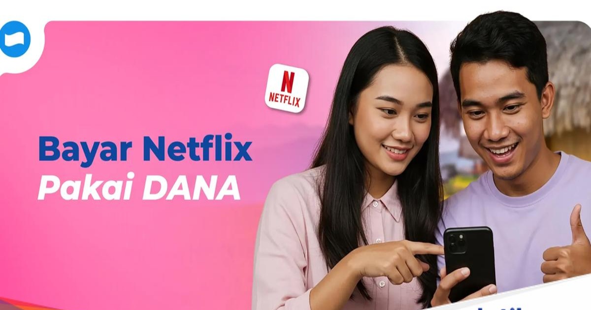 Membayar langganan Netflix menggunakan DANA melalui smartphone