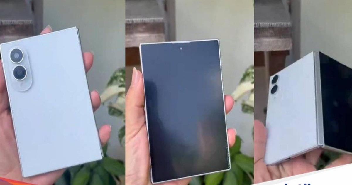 Dummy Samsung Galaxy Z Fold 8 Wide tampak tipis dan lebar