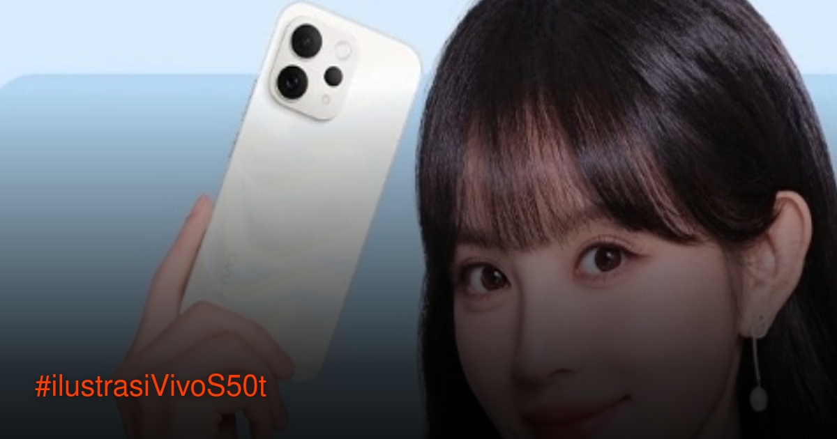 Vivo S50t tampak depan dengan layar AMOLED
