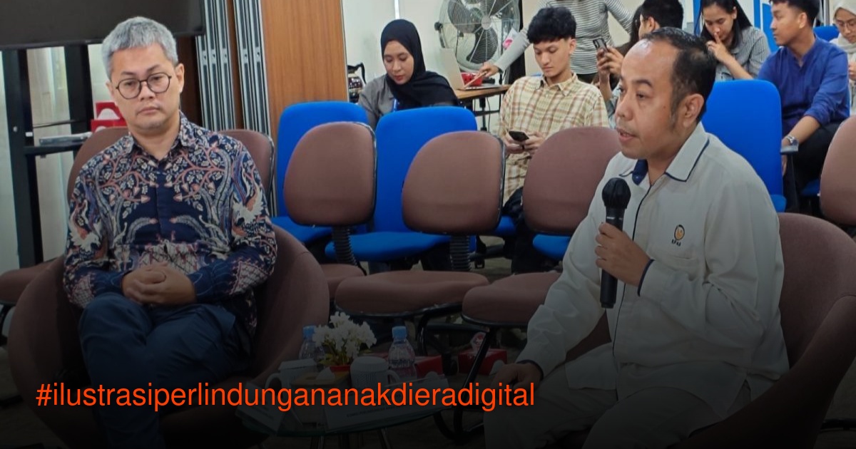 Wakil Ketua KPAI Jafra Putra dalam diskusi perlindungan anak di era digital di Jakarta Pusat