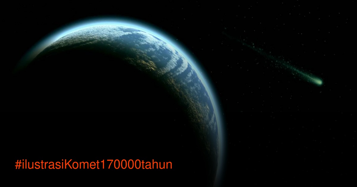 Ilustrasi komet C/2025 R3 PANSTARRS mendekati tepi tata surya