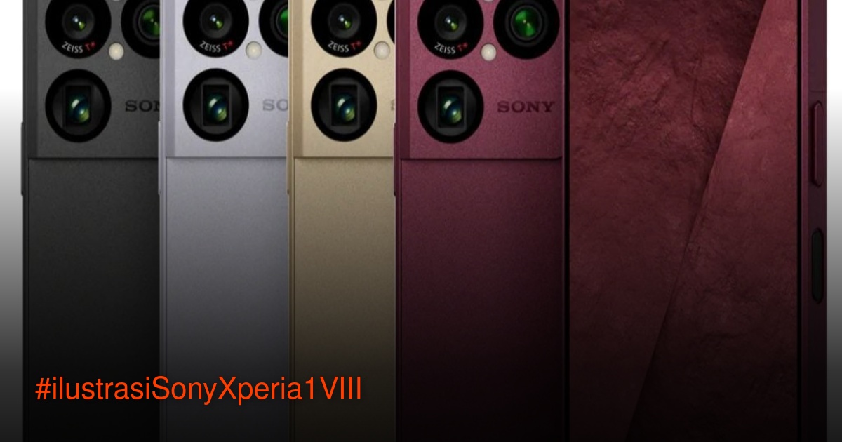 Sony Xperia 1 VIII tampak depan dengan layar 6,5 inci