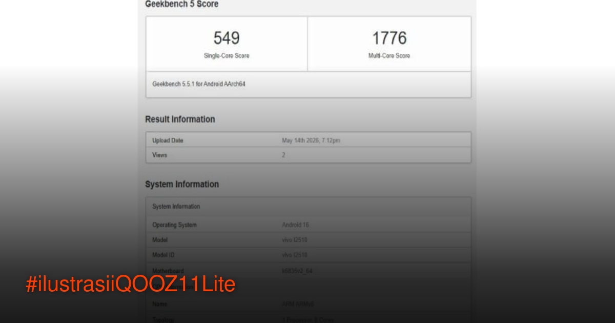 iQOO Z11 Lite Geekbench
