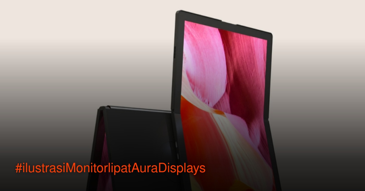 Monitor portabel lipat Aura Displays Single Flex Pro dengan panel AMOLED 13,3 inci