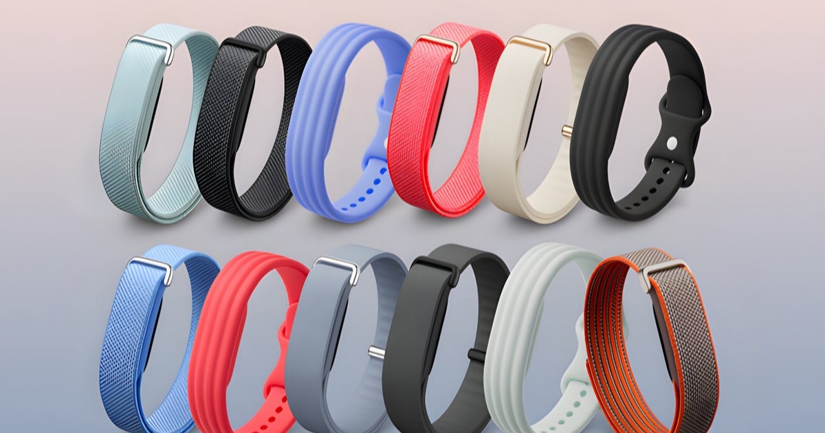 Google Fitbit Air dengan berbagai pilihan band woven dan sport dalam berbagai warna