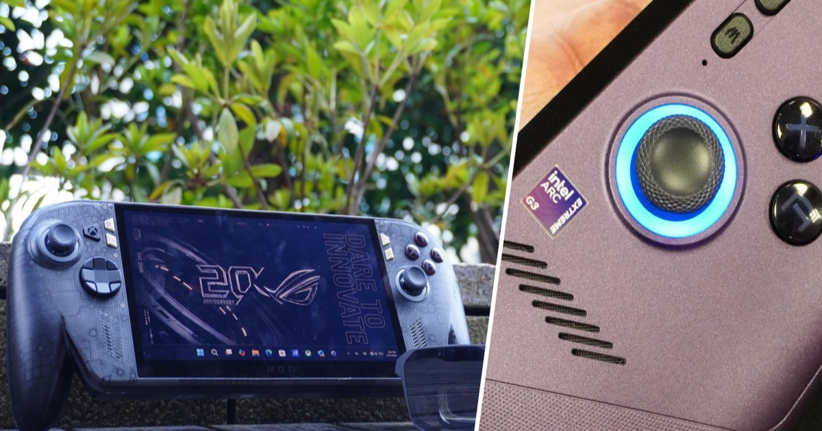 Intel Arc G3 dan Acer Predator Atlas 8 di atas meja
