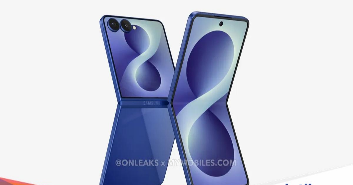 Render Samsung Galaxy Z Flip 8 dengan dua varian chipset
