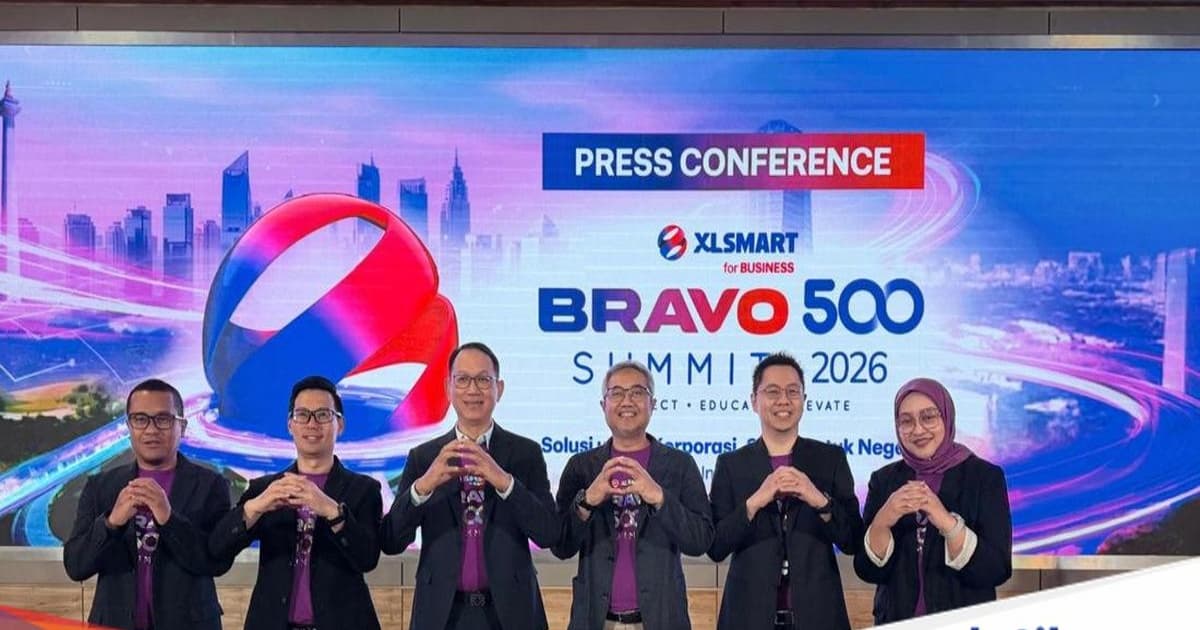 Suasana Bravo 500 Summit 2026 yang digelar XLSmart for Business, mempertemukan pemimpin industri dan akademisi.