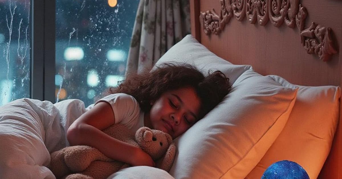 Ilustrasi jadwal tidur dan playlist Sleep Studio di dashboard Amazon Kids Parent Dashboard
