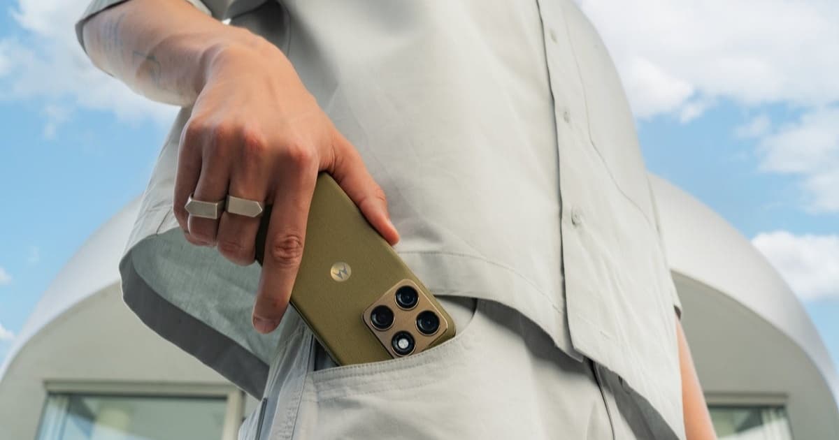 Motorola Edge (2026) tampak depan dan belakang dengan desain stylish