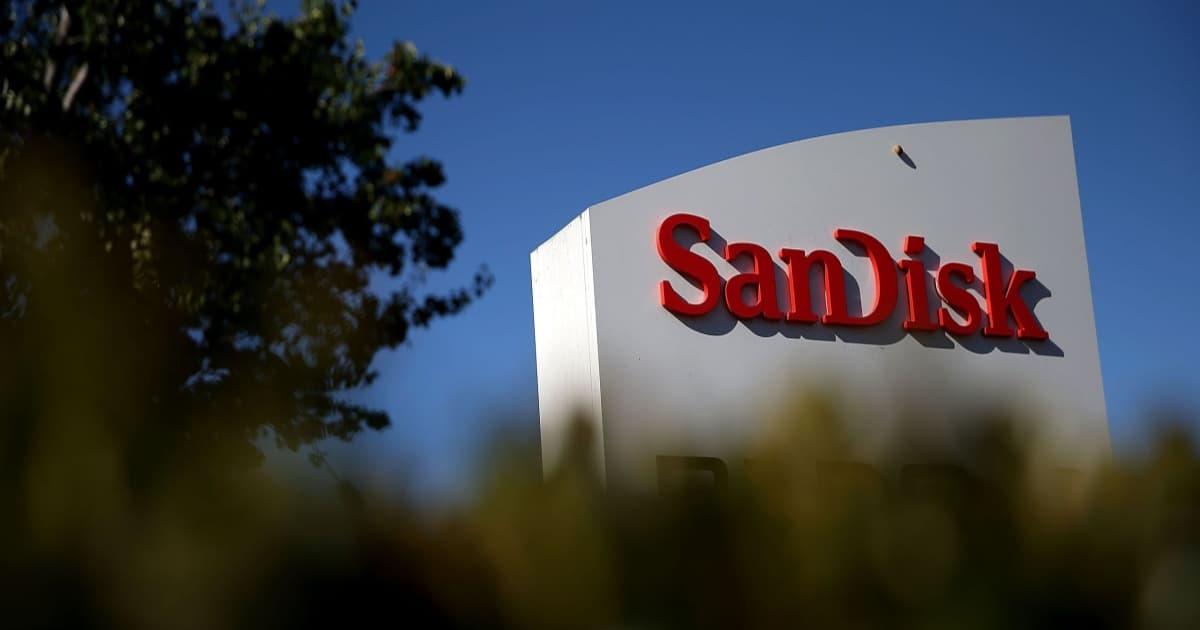Sandisk sign on October 21, 2015 in Milpitas, California