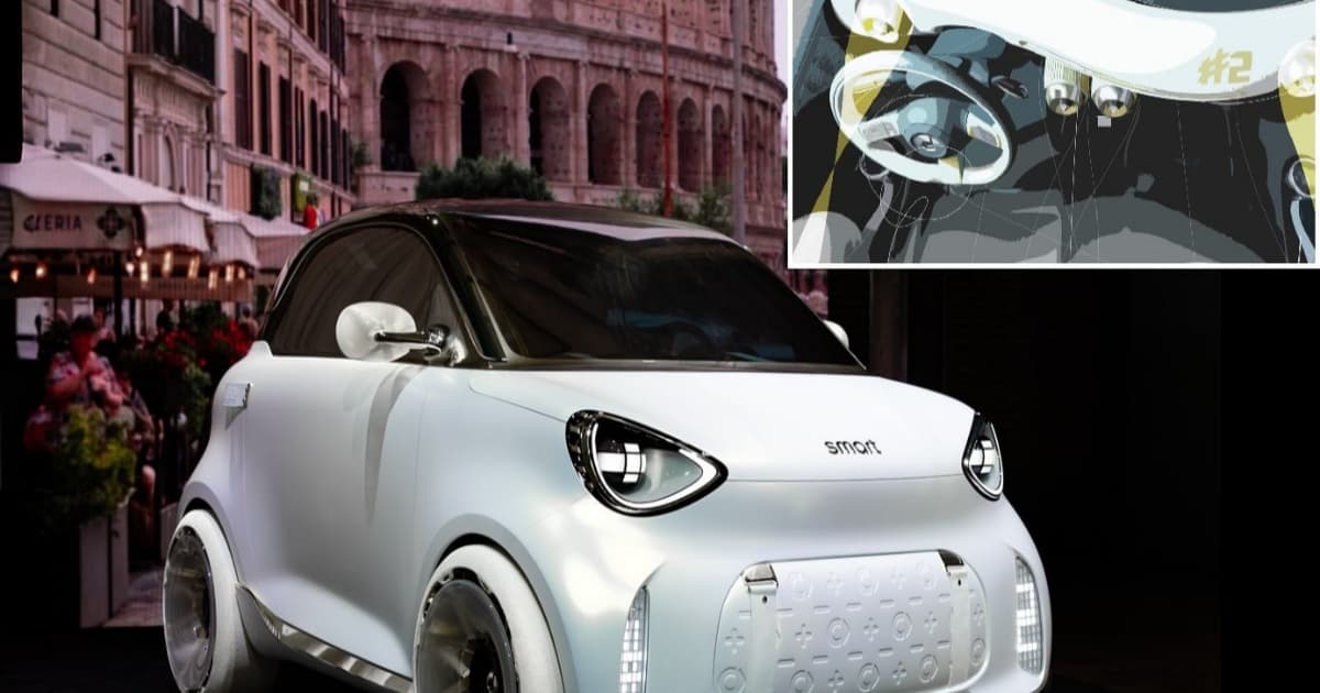 Smart #2 concept di Roma dengan desain eksterior dua nada