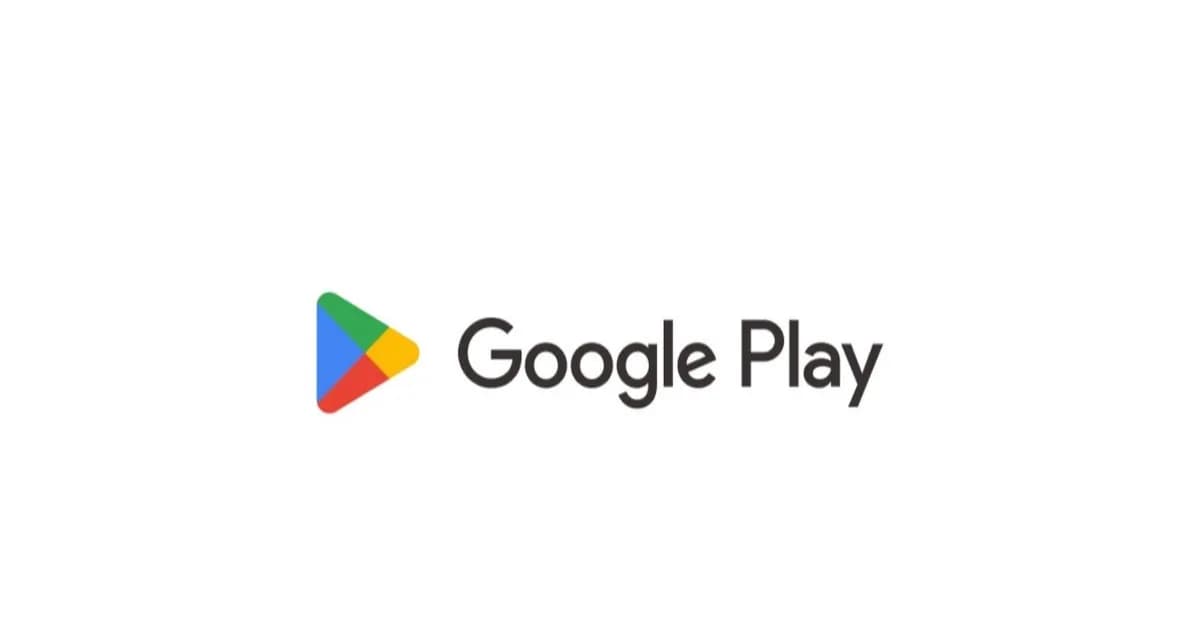 Logo Google Play dengan tombol play segitiga warna-warni di samping tulisan Google Play, dengan latar belakang putih polos.