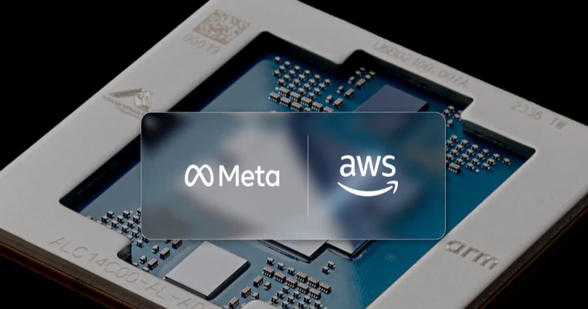 Ilustrasi server AWS dengan logo perusahaan dan teks cloud computing