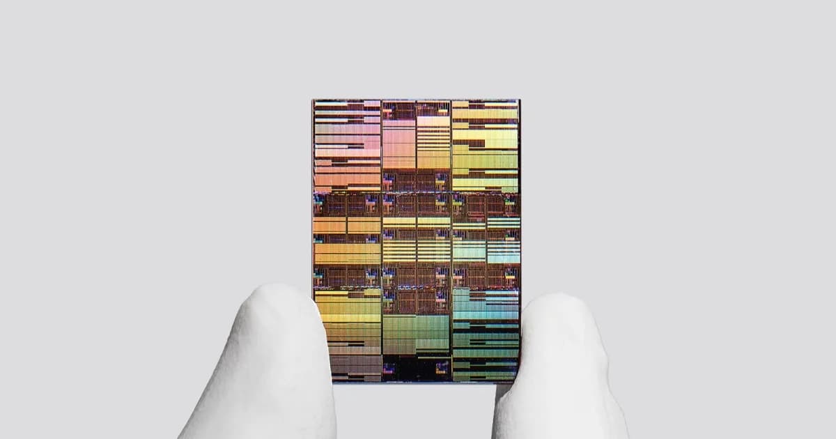 Ilustrasi arsitektur nanostack IBM untuk chip sub-1 nanometer yang menampilkan transistor tertumpuk vertikal