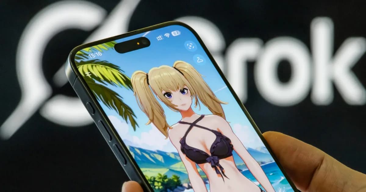 Ilustrasi karakter Ani milik Grok yang digunakan untuk konten NSFW