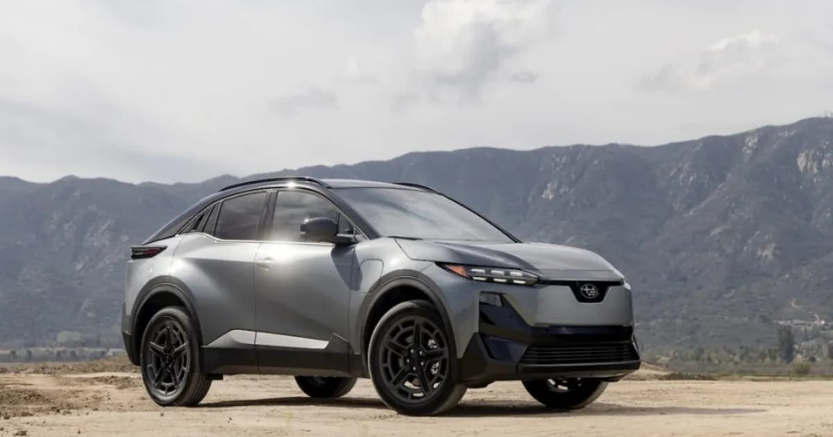 Subaru Uncharted EV 2027 tampak samping dengan desain crossover sporty