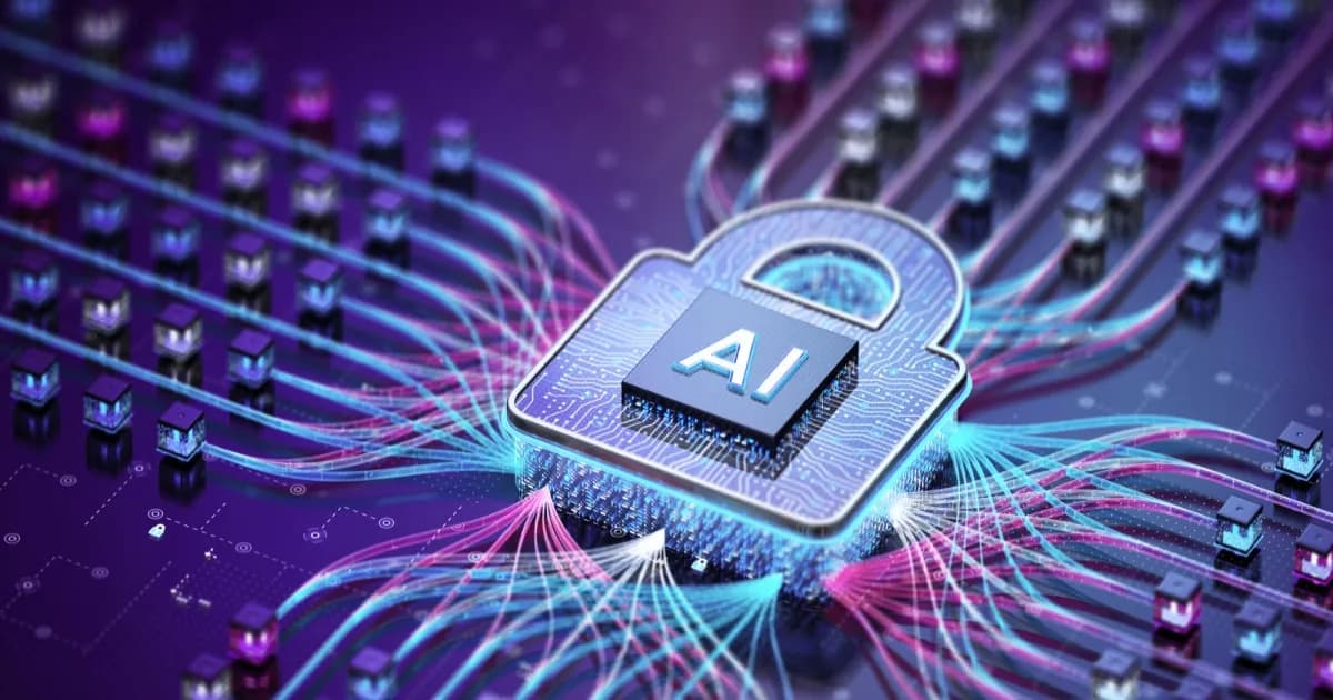Ilustrasi chip AI yang melambangkan kecerdasan buatan