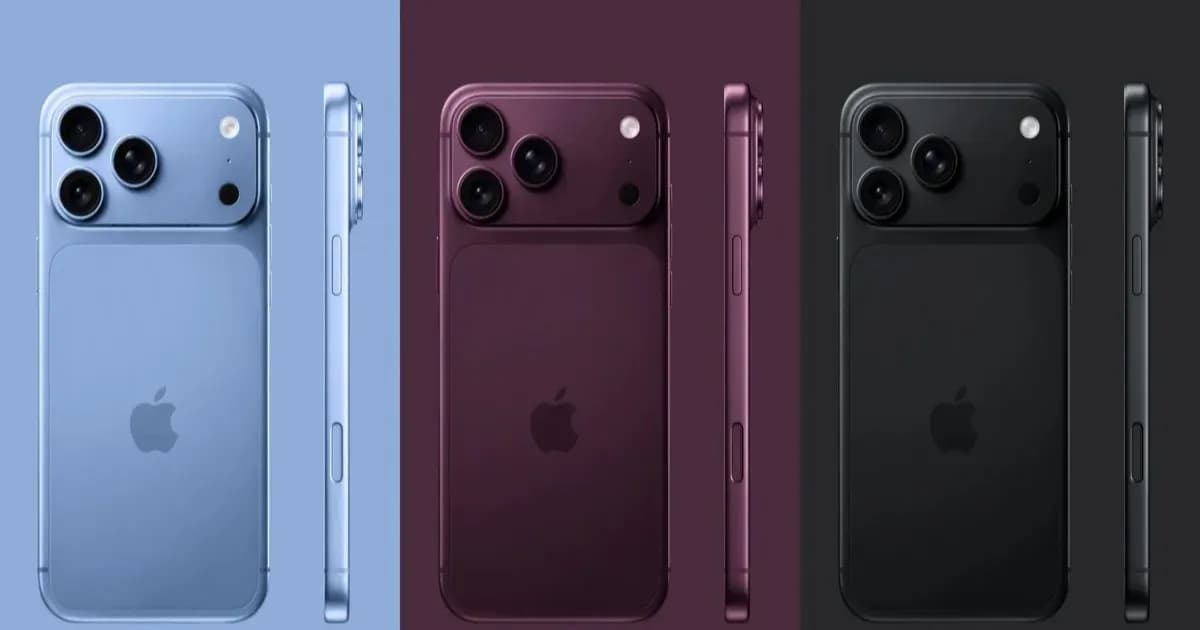Ilustrasi mockup tiga warna iPhone 18 Pro yang dirumorkan akan dirilis Apple