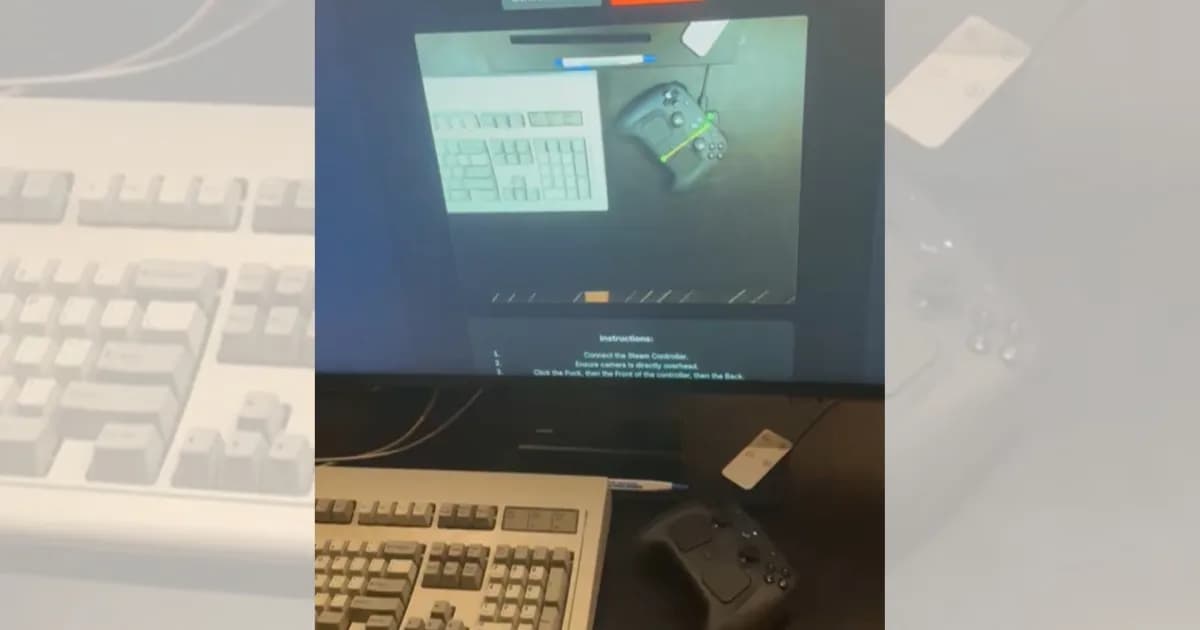 Steam Controller bergerak otomatis menuju charging puck untuk mengisi daya