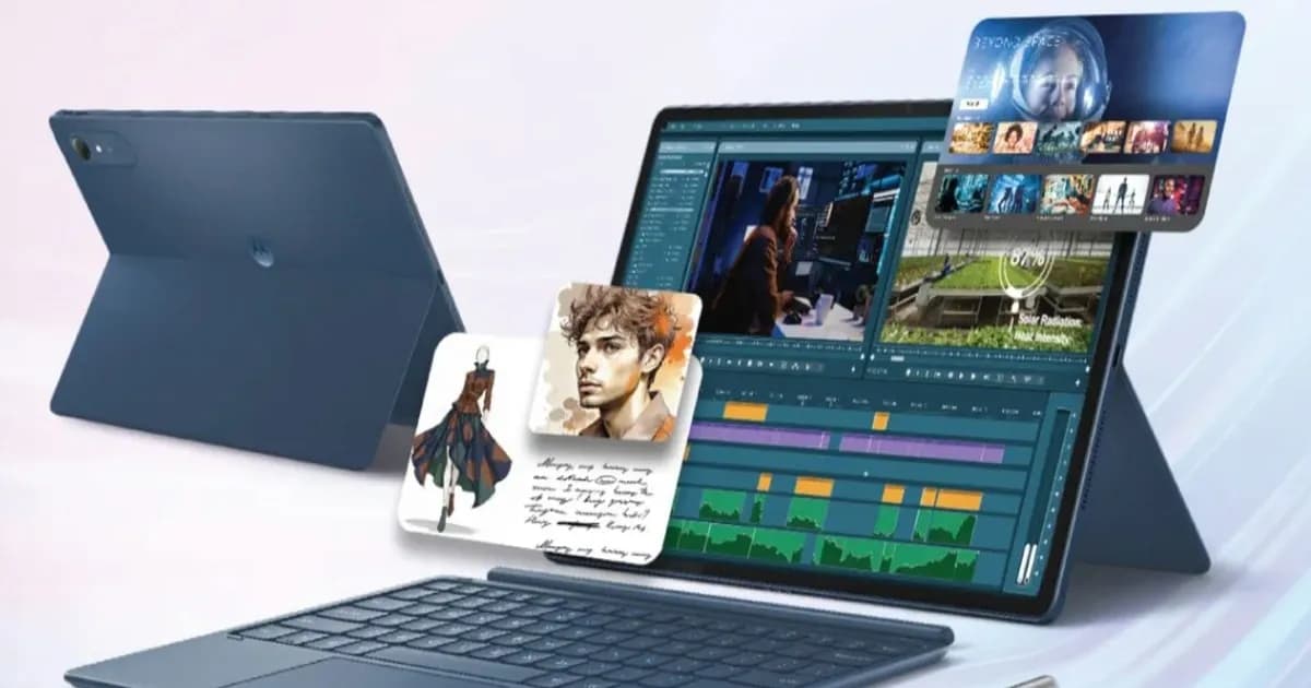 Moto Pad 70 Pro dengan layar besar dan stylus