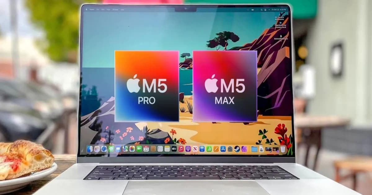 Ilustrasi MacBook Ultra dengan chip M5 Pro dan M5 Max dari Apple
