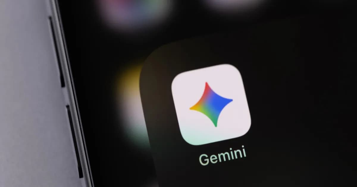 Ilustrasi Gemini app yang menampilkan antarmuka asisten AI Google