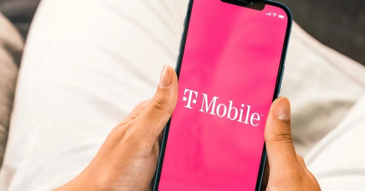 T-Mobile logo shown on an iPhone