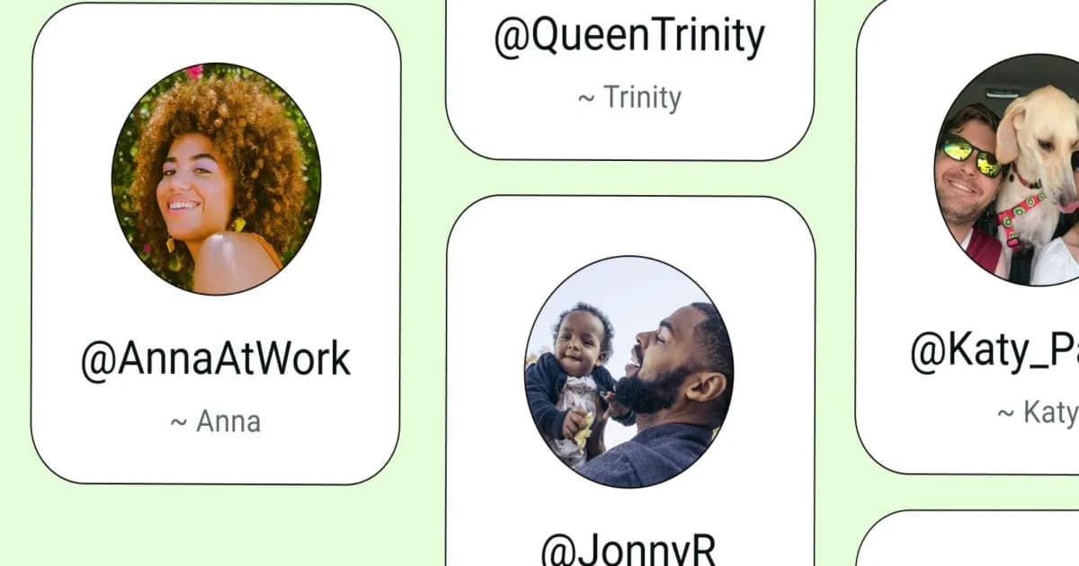 Tampilan fitur username WhatsApp yang memungkinkan pengguna mereservasi nama pengguna