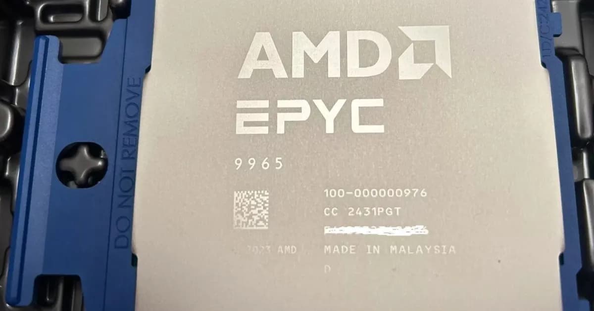 Prosesor AMD EPYC 9965 dengan 192 core dan 384 thread untuk server