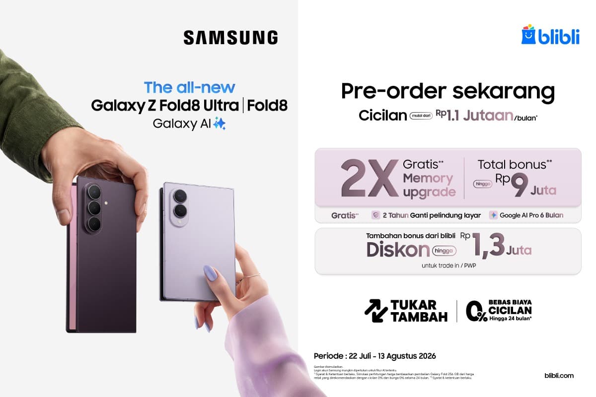 Pre-Order Samsung Galaxy Z Fold8 Ultra di Blibli, Ini Keuntungannya