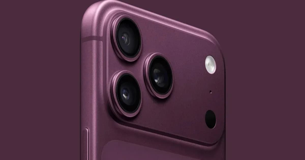 Render warna Dark Cherry iPhone 18 Pro