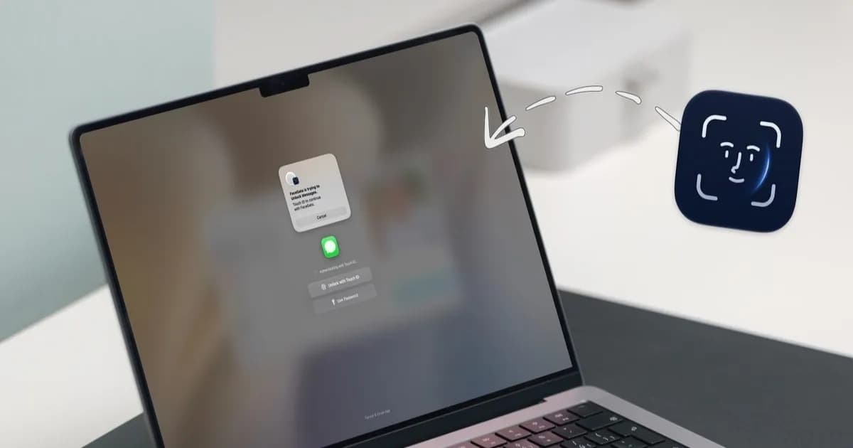 FaceGate app icon on Mac desktop with face unlock feature