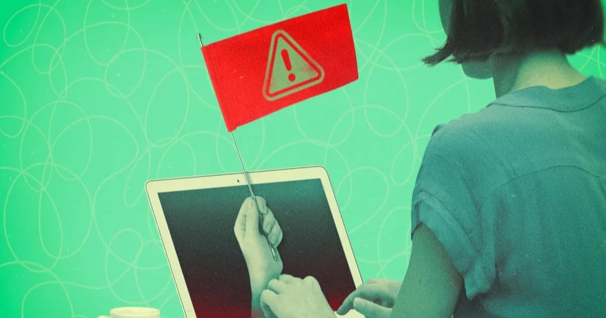 Ilustrasi peringatan keamanan akun digital dengan ikon kunci dan notifikasi mencurigakan di layar ponsel
