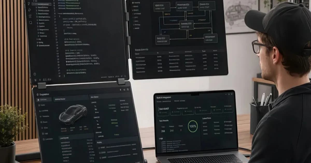NexFold Fold 7 tiga layar 16 inci bentuk L terbalik untuk produktivitas