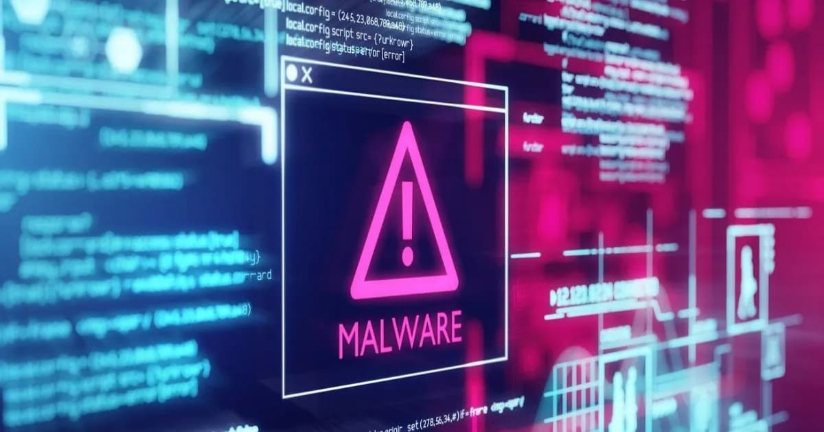 Ilustrasi malware PamStealer menyerang layar laptop Mac