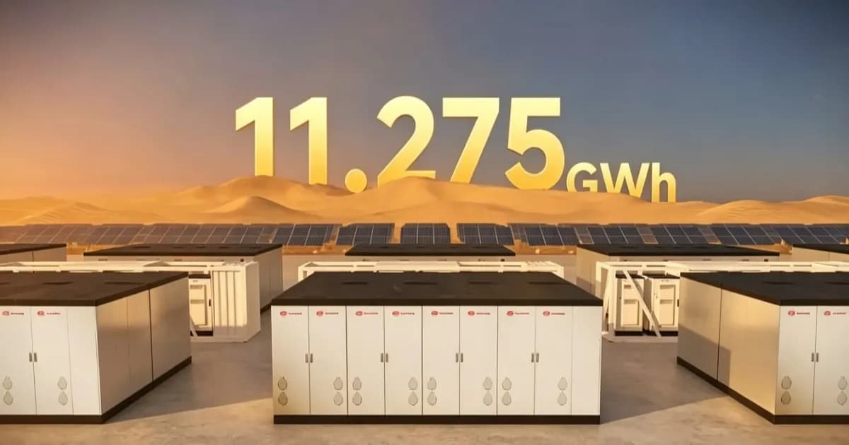 Unit penyimpanan baterai BYD dalam kontainer untuk proyek energi Abu Dhabi