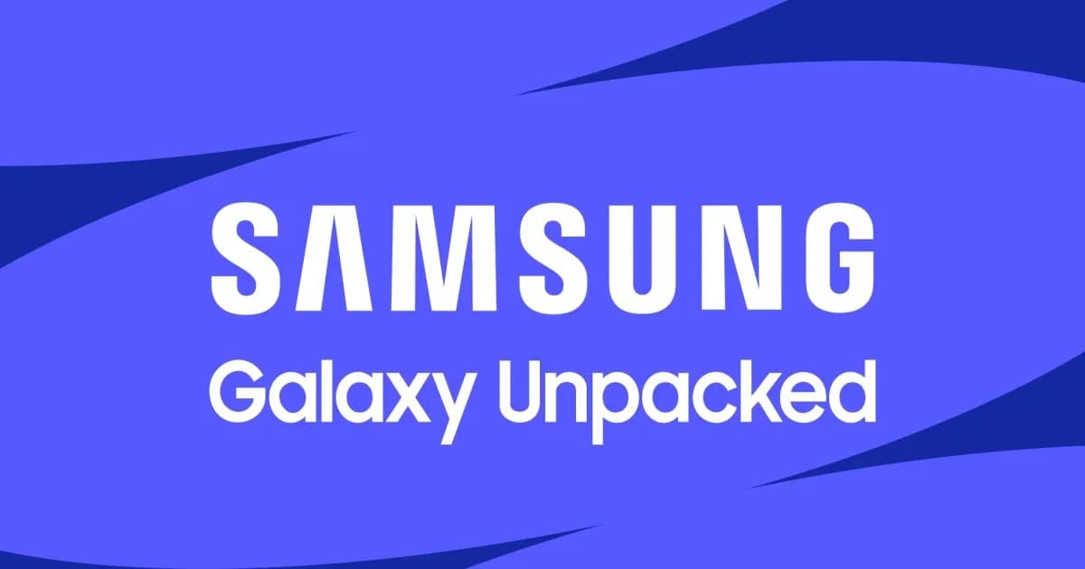 Ilustrasi acara Samsung Galaxy Unpacked Juli 2026 di London yang menampilkan ponsel lipat Galaxy Z Fold 8 dan Galaxy Z Flip 8