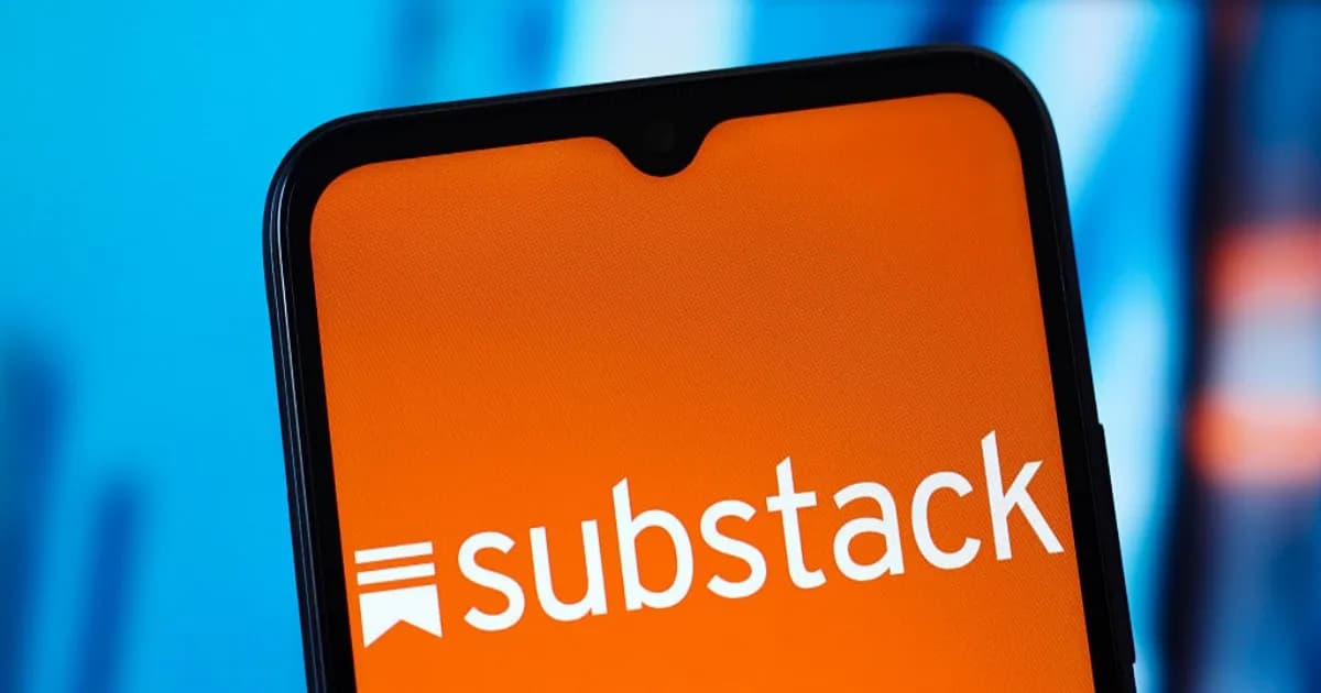 Tampilan fitur deteksi AI Substack yang menunjukkan persentase konten buatan manusia dan AI