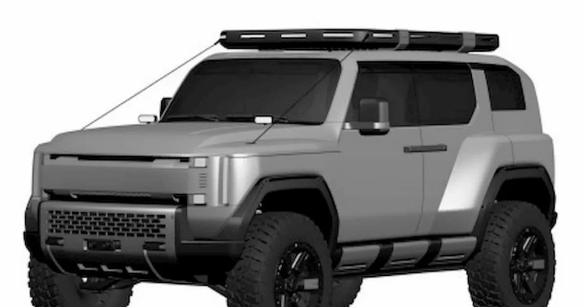Desain paten SUV off-road Hyundai dengan gril tertutup dan ban besar