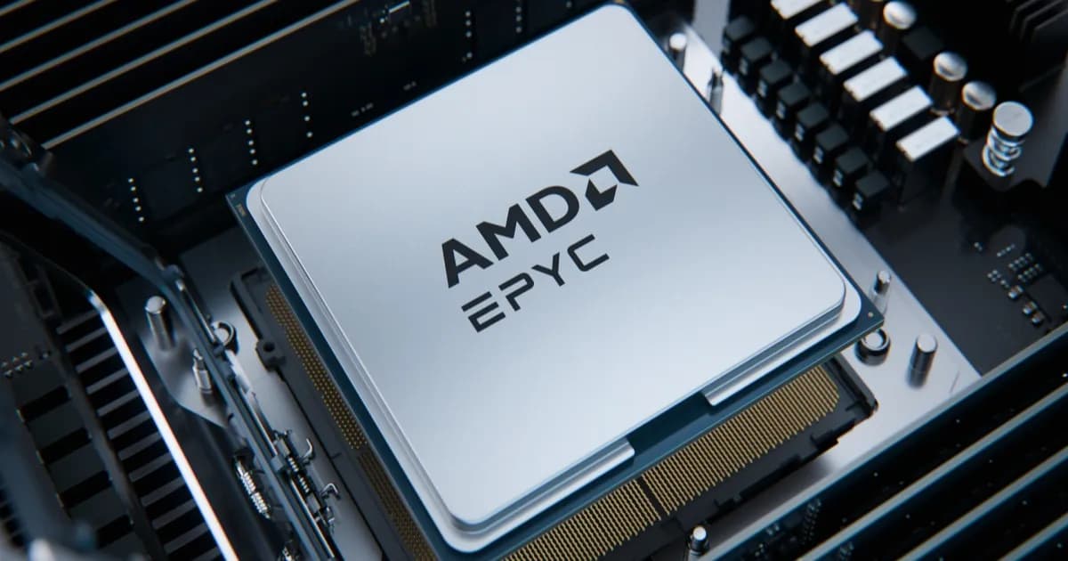 Ilustrasi prosesor AMD Venice-X dengan arsitektur Zen 6 untuk server HPC