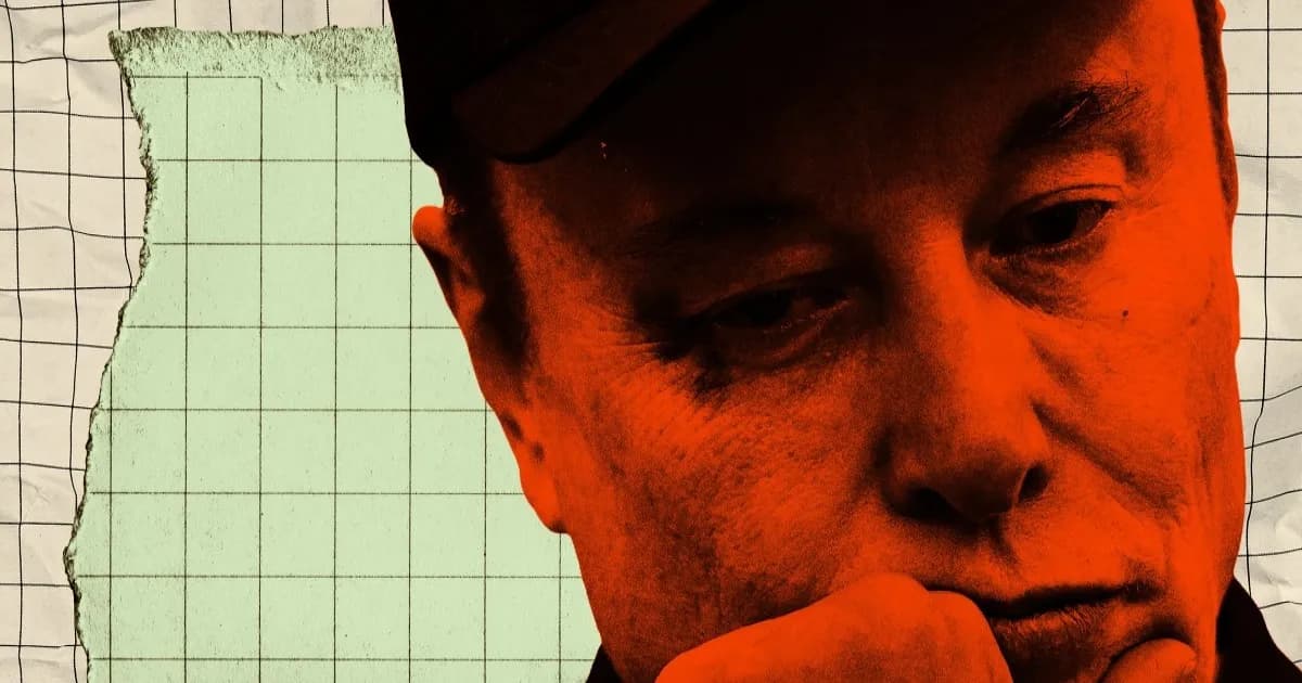 Ilustrasi saham Tesla dan Elon Musk
