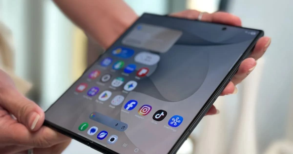 Samsung Galaxy Z Fold 8 Ultra dengan desain tipis dan layar utama 8 inci