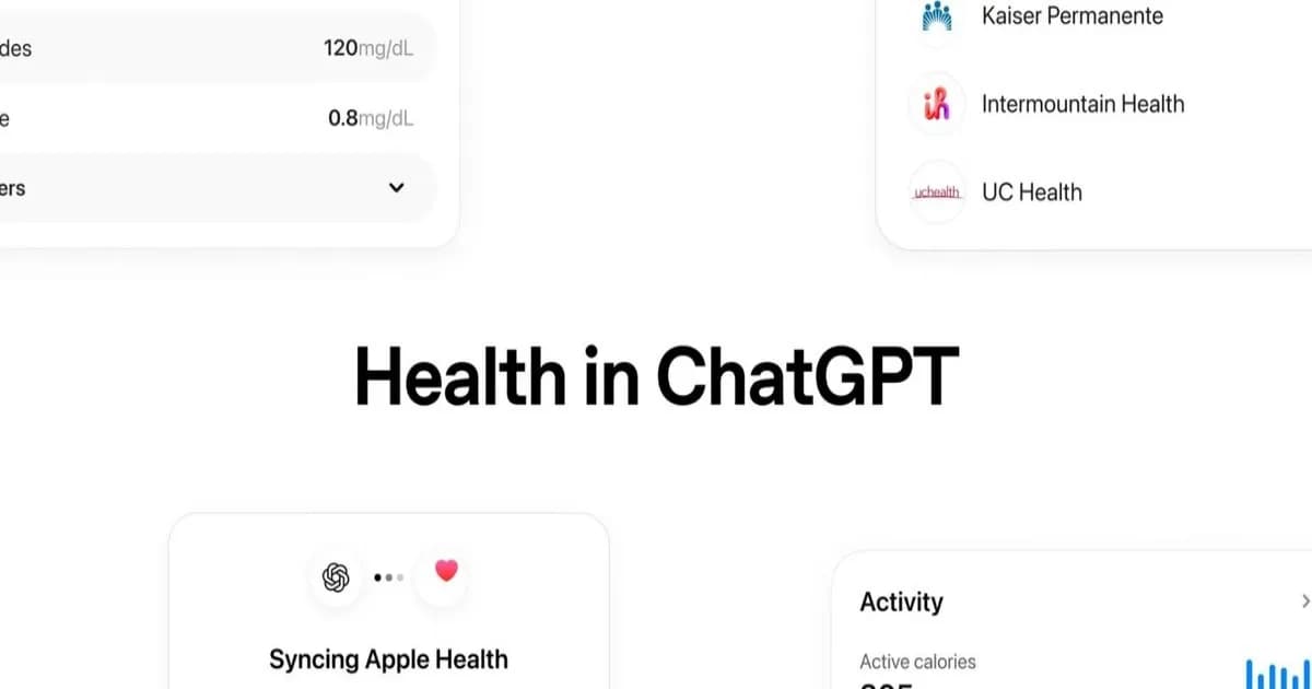 Ilustrasi fitur Health in ChatGPT di layar iPhone