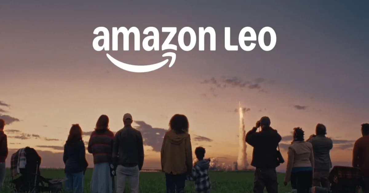 Ilustrasi konstelasi satelit Leo Amazon yang mengorbit Bumi untuk layanan direct-to-device