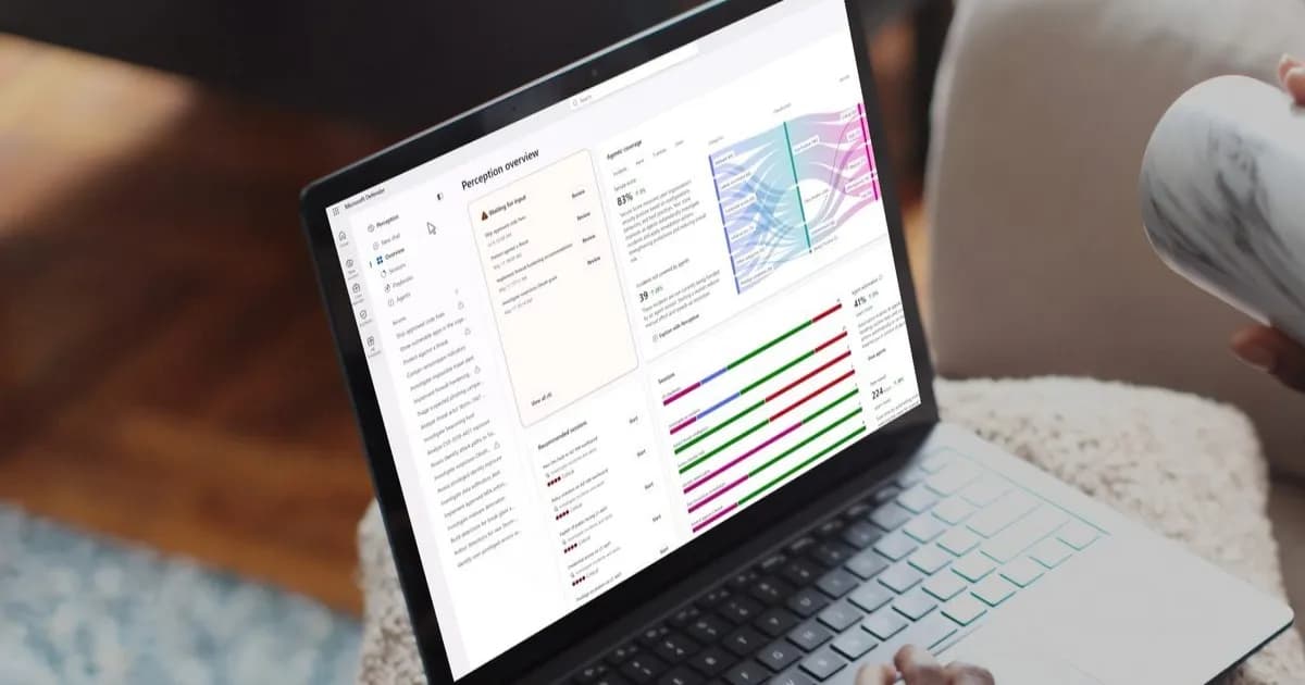 Tampilan antarmuka Project Perception Microsoft dengan tiga agen AI keamanan siber
