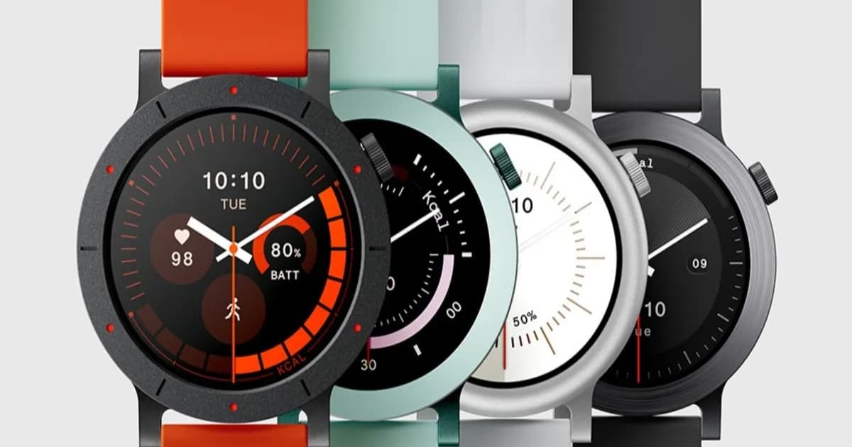 Konsep desain smartwatch Nothing dengan elemen transparan dan lampu LED khas