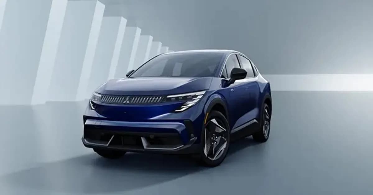 2027 Mitsubishi Eclipse Sportback EV tampak depan dengan desain fascia baru